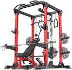 Power Rack Power Cage Multi-Function Squat Rack with Cable Crossover (B0DPKQ9X4T)